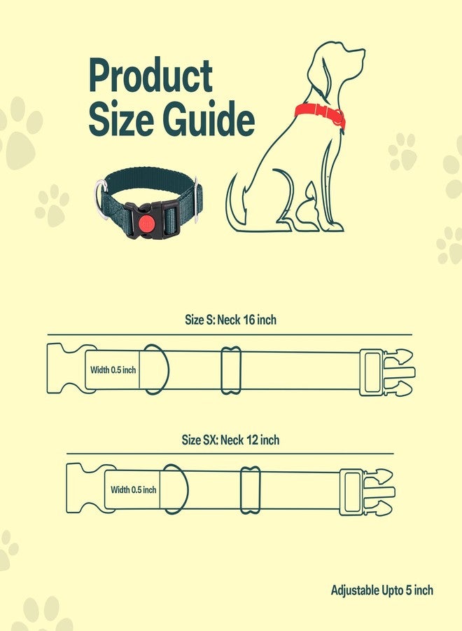 ADIL's Adjustable 19mm Nylon Dog & Cat Collar - Suitable for Small & Medium Sized Dogs, Cats & Rabbits with Quick Release Strong Plastic Lock Buckle, Colour:Hunter Green,Size: S - Image 4